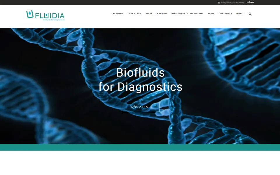 Anteprima del sito Fluidia Biotech
